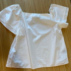 Apt 9 Square Neck Boho Style White Top Sz M- Preowned